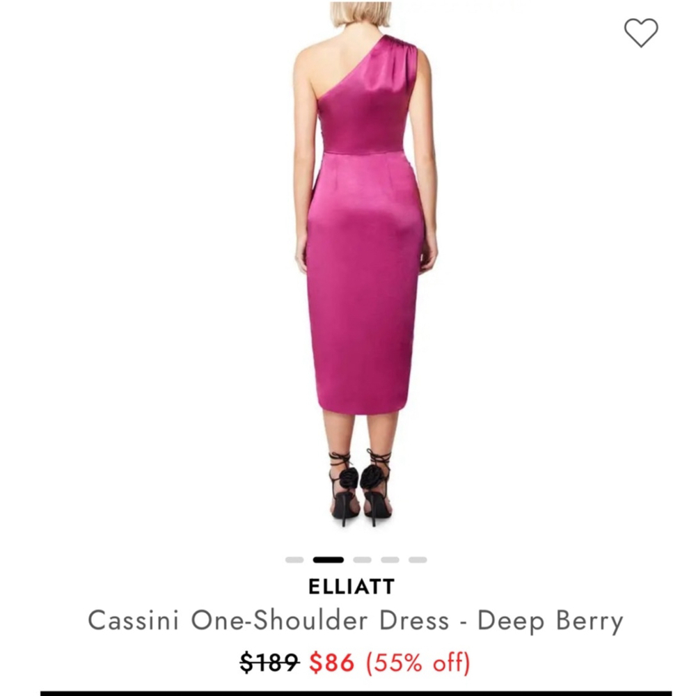 New Elliatt Cassini One Shoulder Dress, Size S $189 MSRP - Picture 4 of 8